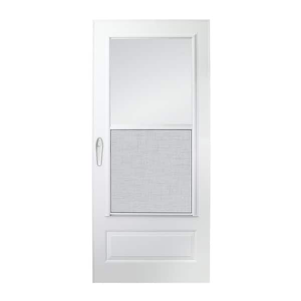 36 shops x 80 in. 200 Series White Aluminum An