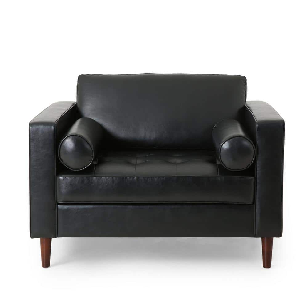 Front view of Noble House Portage Midnight Tufted Club Chair