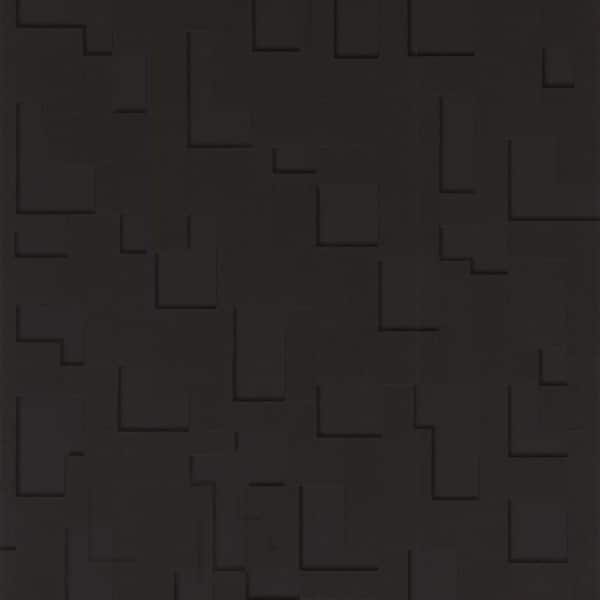 Graham & Brown Black Vinyl Non-Pasted Moisture Resistant Wallpaper Roll (Covers 56 Sq. Ft.)