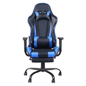 Black and Blue High Back Swivel Chair Racing Gaming Chair Office Chair