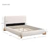 CHRISTOPHER KNIGHT HOME Astrielle Queen Size Modern Upholstered Boucle Platform Bed with Headboard, Wood, White 118424