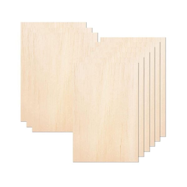 0.078 in. x 3.9 in. x 7.9 in. Balsa Wood Project Panel Specialty Panel for DIY Crafts, Models, School Projects (20-Pack)