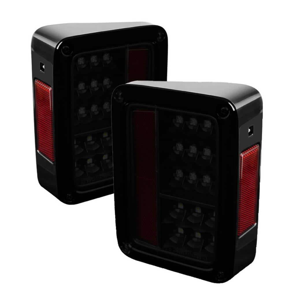 Jeep Wrangler (JK JKU) 07-18 LED Tail Lights - Black Smoke price history on PriceWatchPro