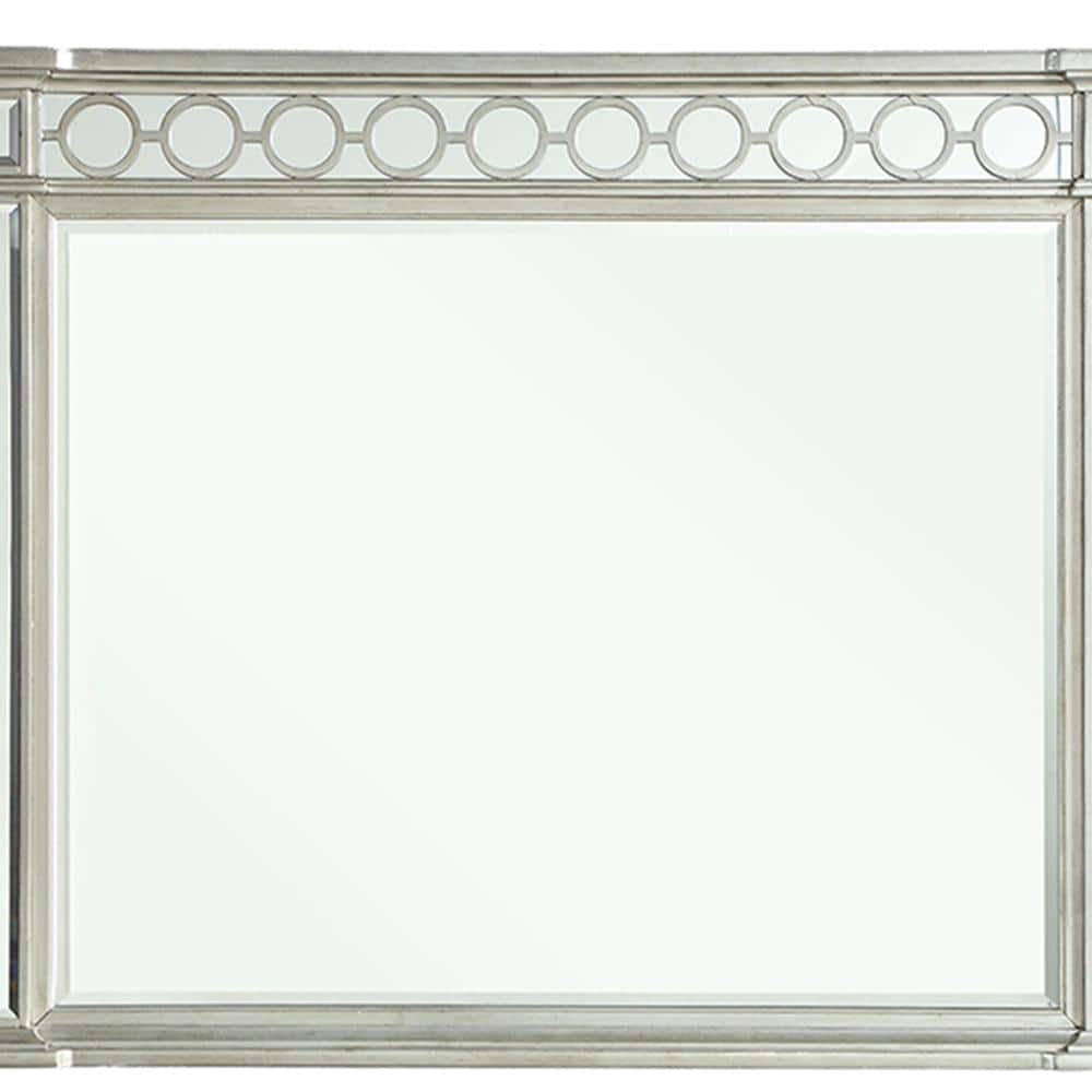 Varian Silver Rectangular Wood Dresser Mirror