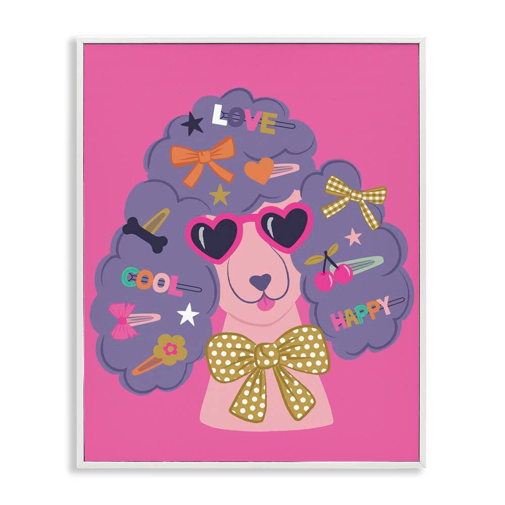 Poodle with Hair Baubles by Lisa Perry Whitebutton White Framed Animal Giclee Art Print 20 in. x 16 in. price history on PriceWatchPro