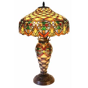 26 in. Arielle Multicolored Brown Table Lamp