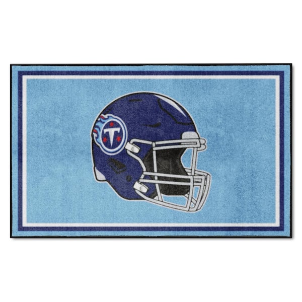 FANMATS Tennessee Titans Blue 4 ft. x 6 ft. Plush Area Rug