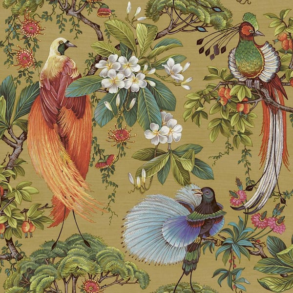 HOLDEN Yasuni Floral Ochre Non-Woven Wallpaper