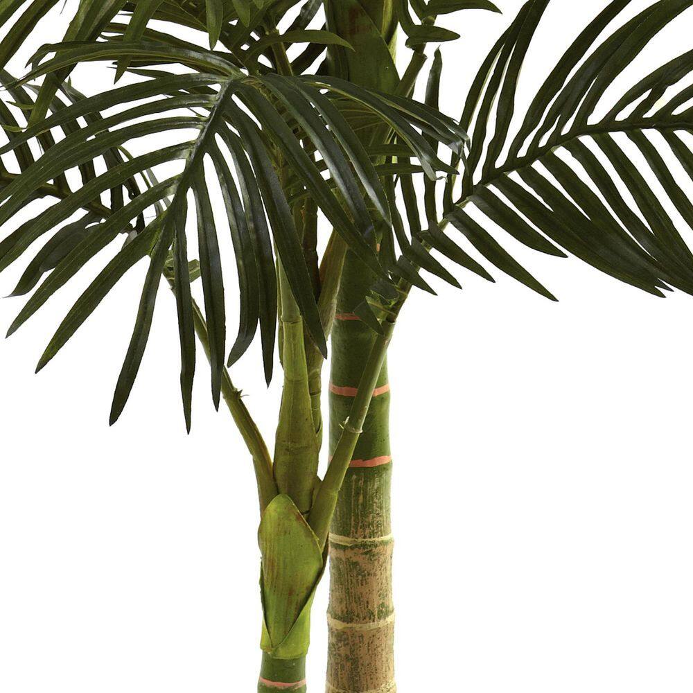 5-ft Green Silk Palm Tree in Black Plastic Pot