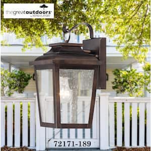 Irvington Manor 1-Light Chelsea Bronze Outdoor Wall Lantern Sconce