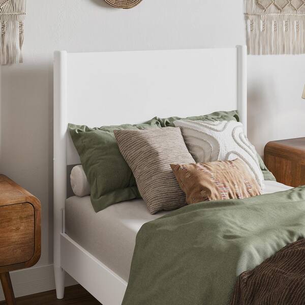 AFI Pasadena White Solid Wood Frame Twin XL Low Profile Platform