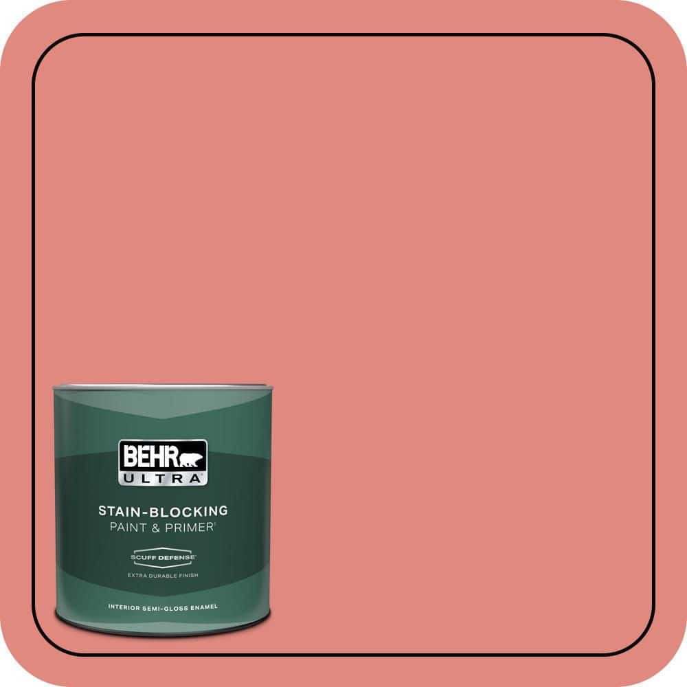 1 qt. #170D-5 Mellow Coral Extra Durable Semi-Gloss Enamel Interior Paint & Primer product image for price tracking
