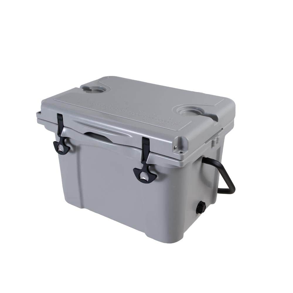 25 QT Gray Portable Cooler with Bottle Opener,Cup Holder,Forming Ruler for Travel, Beach, Camping, Fishing price history on PriceWatchPro