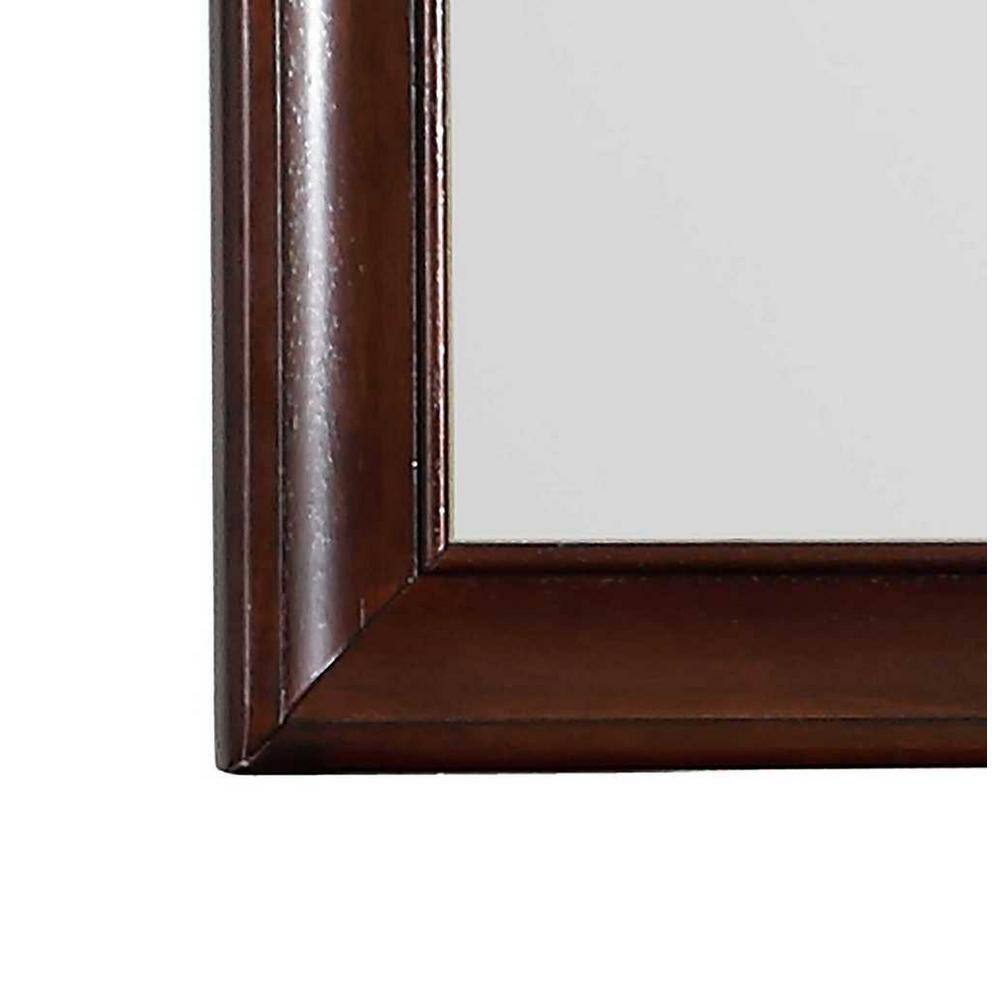 LaVita Modern Cappuccino Wood Framed 45x33 Dresser Mirror