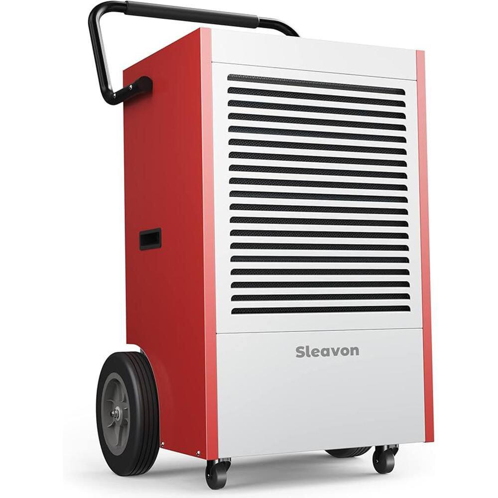 220 pt. 9,000 sq. ft. Powerful Dehumidifier for Basement in Red, w/ Drain Hose, 20%-90% Adjustable Humidistat, CONT Run price history on PriceWatchPro