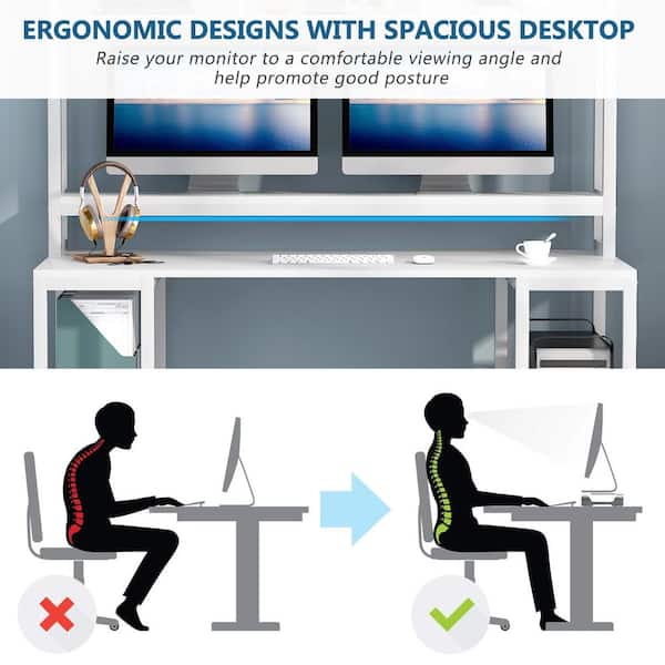 ergonomic computer desk setup
