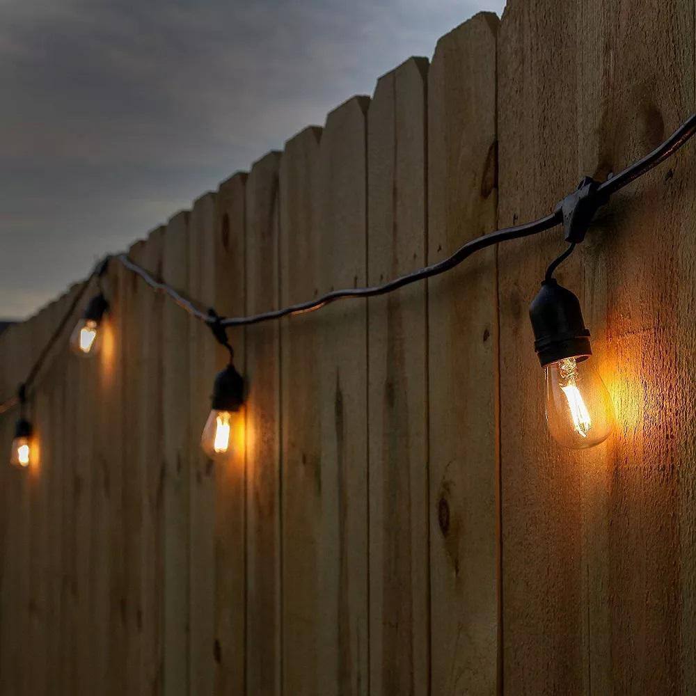 Clear Dimmable LED Edison Bulbs for Outdoor String Lights, 15-Pack