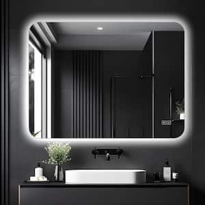 24 in. W x 31 in. H Rectangular Roung Angle Frameless Anti-Fog Wall-Mounted LED Bathroom Vanity Mirror