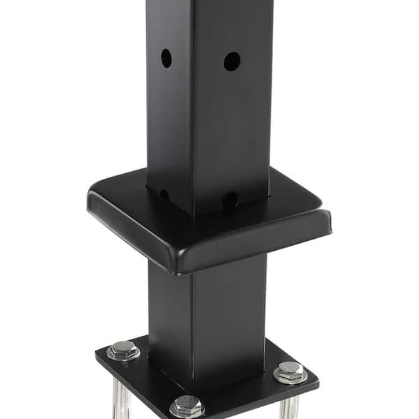 Cable Railing Post, 42 in. x 2 in. x 2 in. Steel L-Shaped 12 Pre-Drilled Holes Cable for Cable Railing System