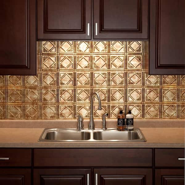 Fasade® Traditional 4 Bermuda Bronze Backsplash Kit - 15 Sq. Ft.