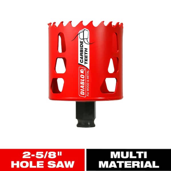 2-5/8 in. Carbide Hole Saw with 2-3/8 in. Cutting Depth