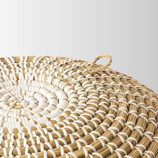 Extra Large Round Wicker Flat Basket Wall Hanging