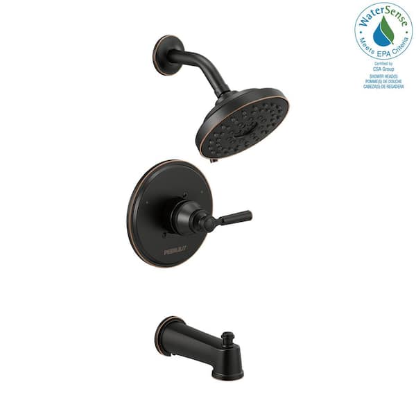 Westchester 1-Handle Wall Mount Tub and Shower Faucet Trim Kit in Oil Rubbed Bronze (Valve Not Included)