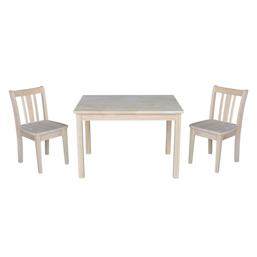 Eco-Friendly Parawood San Remo Juvenile Chairs, Unfinished - Set of 2