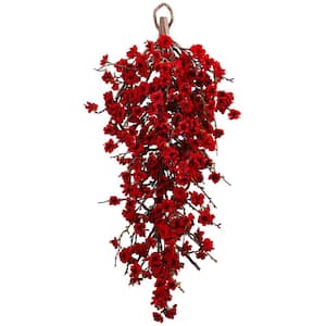 28in. Plum Blossom Teardrop Artificial Christmas Swag