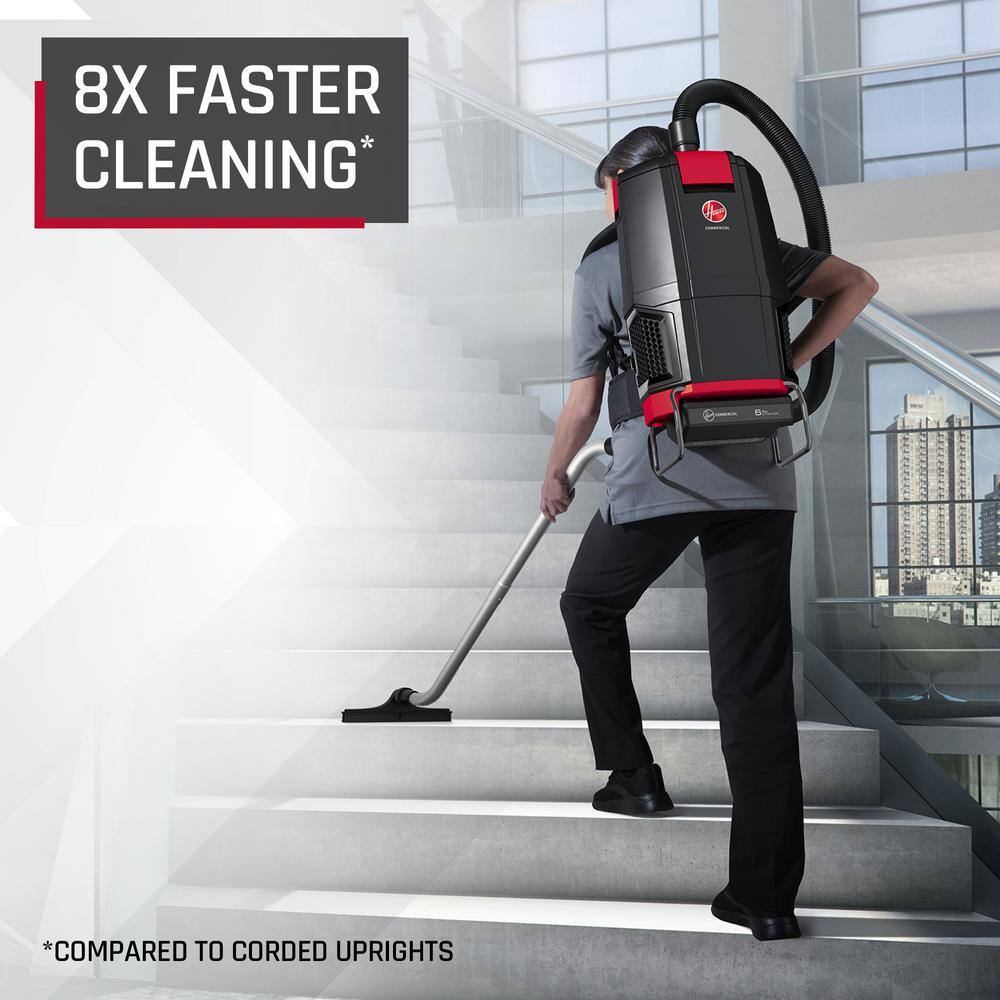 Black Cordless HEPA Filter Backpack Vacuum Cleaner for Commercial Use