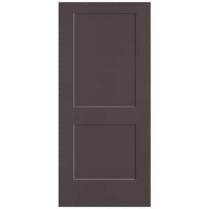 36 in. x 80 in. 2-Panel Logan Single Bore Solid Core Willow Wood Molded Composite Interior Door Slab