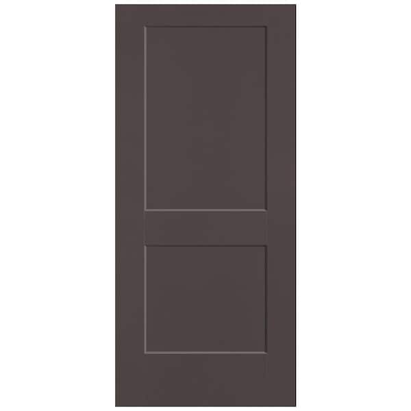 Masonite 36 in. x 80 in. 2-Panel Logan Single Bore Solid Core Willow Wood Molded Composite Interior Door Slab