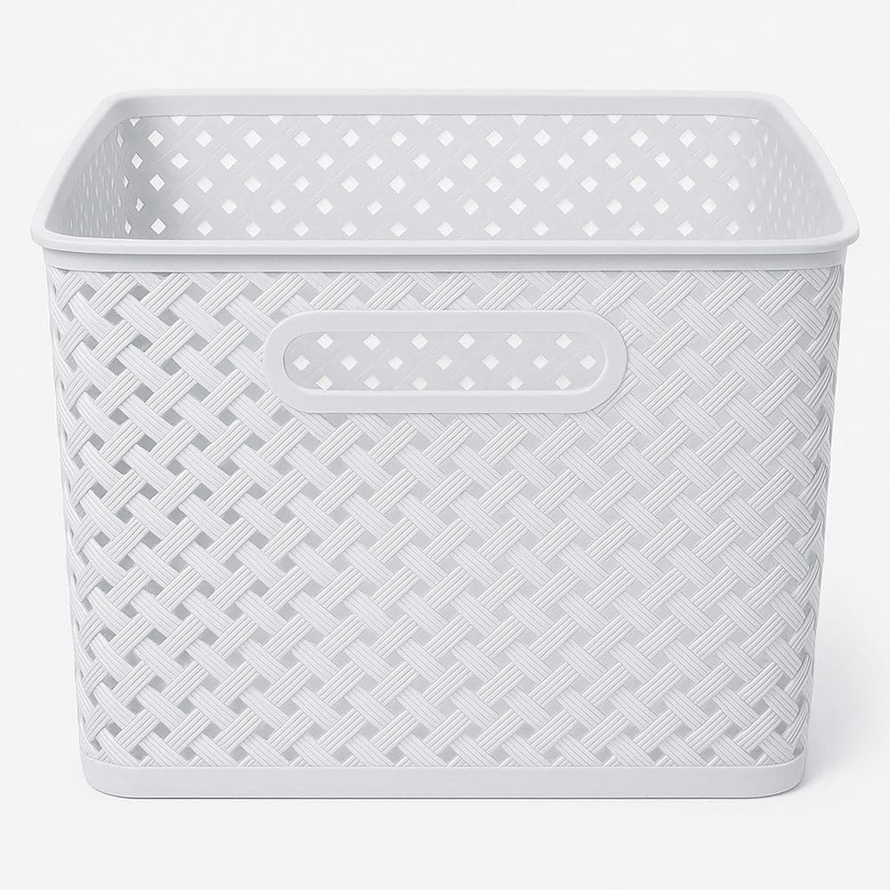 8.66 in. H x 11.42 in. W x 13.78 in. D White Plastic Cube Storage Bin price history on PriceWatchPro