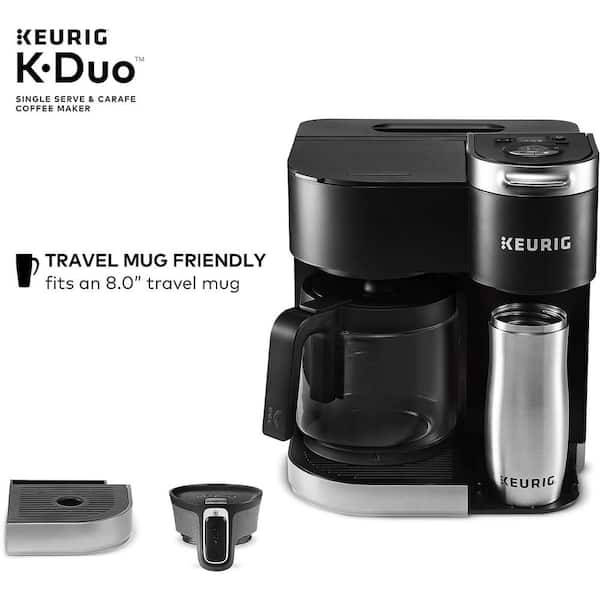 Aoibox 12- Cup K-Duo Programmable Single Serve Fully Automatic Coffee Maker, Drip Coffee Machine, Black