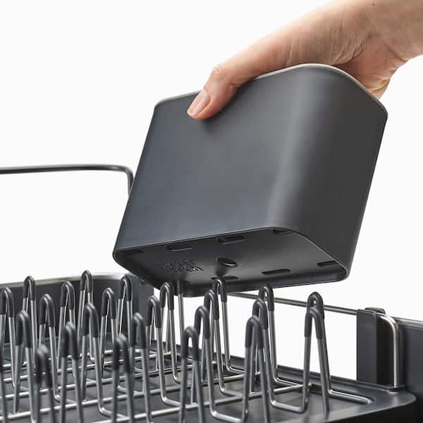 Extendable Dish Rack, Dual Part Dish Drainers with Non-Scratch and Movable  Cutle