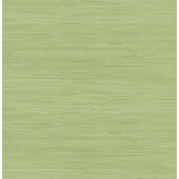 SOCIETY SOCIAL Citrus Green Classic Faux Grasscloth Peel and Stick Wallpaper Sample