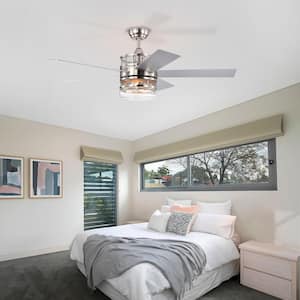 Light Pro 52 in. 5-Blade Indoor Nickel Standard Ceiling Fan with Remote Control (No Bulbs Included)