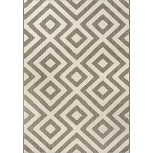 Shane Celtic Trellis Beige 5 ft. x 8 ft. Indoor/Outdoor Patio Area Rug