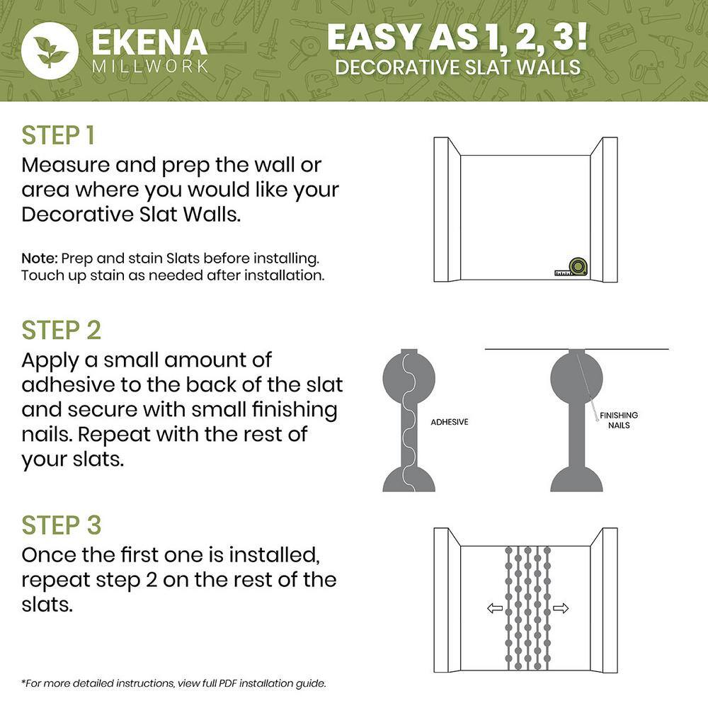 Ozark 47" Birch Adjustable Wood Slat Wall Panel Kit