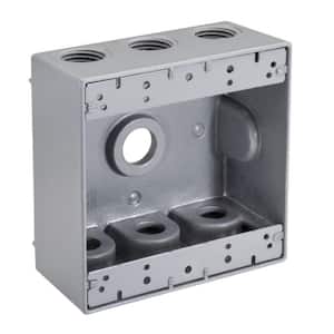 1/2 in. Weatherproof 7-Hole Double Gang Electrical Box