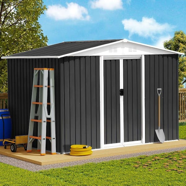 ToolCat 8 ft. W x 6 ft. D Aluminum Alloy Frame Shed with Sliding
