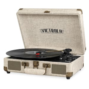 Bluetooth Suitcase Record Player with 3-Speed Turntable
