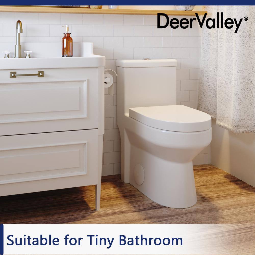 Compact White Ceramic Dual Flush Round Toilet with Seat