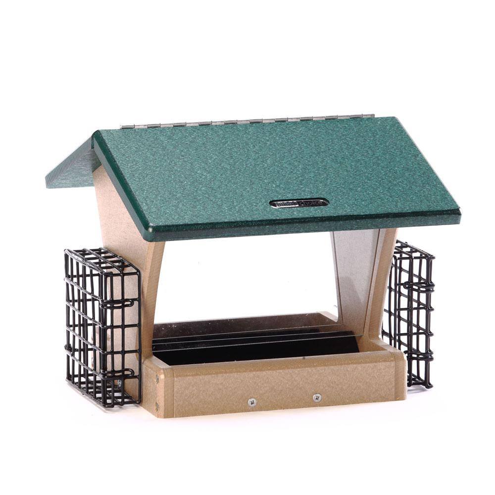 Medium Recycled 2-Sided Hopper Feeder with Suet Cages price history on PriceWatchPro