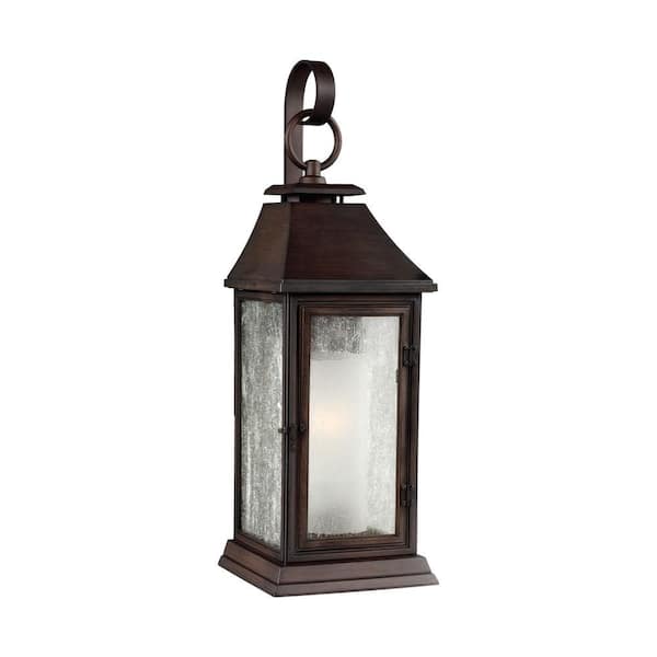 Generation Lighting Shepherd 1-Light Heritage Copper Outdoor 11.75 in. Wall Lantern Sconce