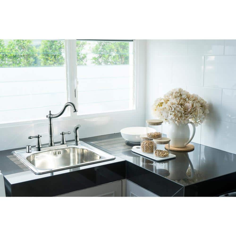 Polished Chrome Dishwasher Air Gap with Brass Cap