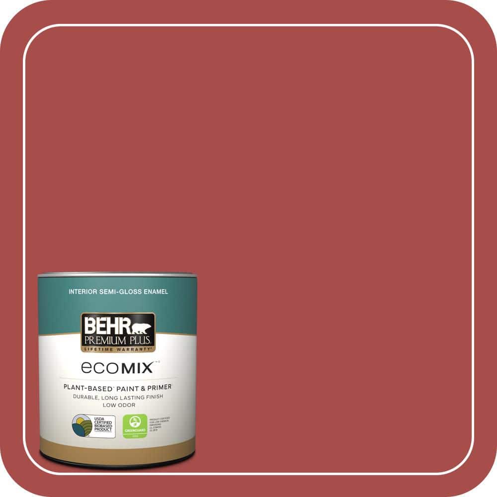 1 qt. Home Decorators #HDC-CL-09 Persimmon Red Semi-Gloss Enamel EcoMix Plant-Based Interior Paint & Primer price history on PriceWatchPro