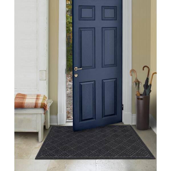 TrafficMaster 3 ft. x 4 ft. Platinum Charcoal Door Mat