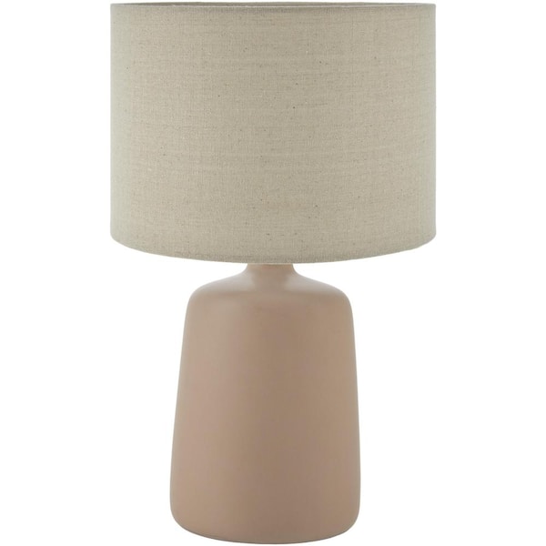 Livabliss Elio ELI-006 16 in. H x 10 in. W x 10 in. D Accent Table Lamp, Beige