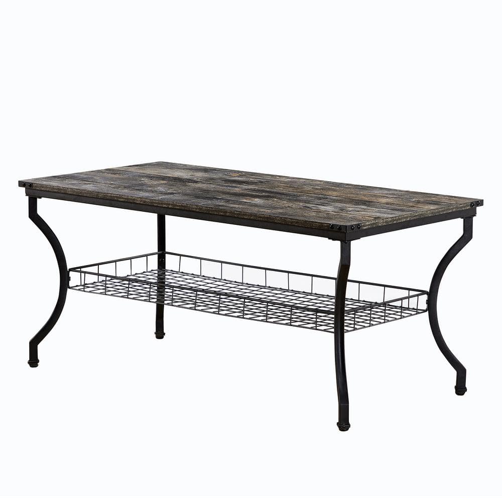 3 Pieces Coffee Table Sets with Open Storage Shelves Living Room Set for Small Space, 1 plus 2 Table Set, Brown Style 1 - rated 4.3333 stars from 3 reviews